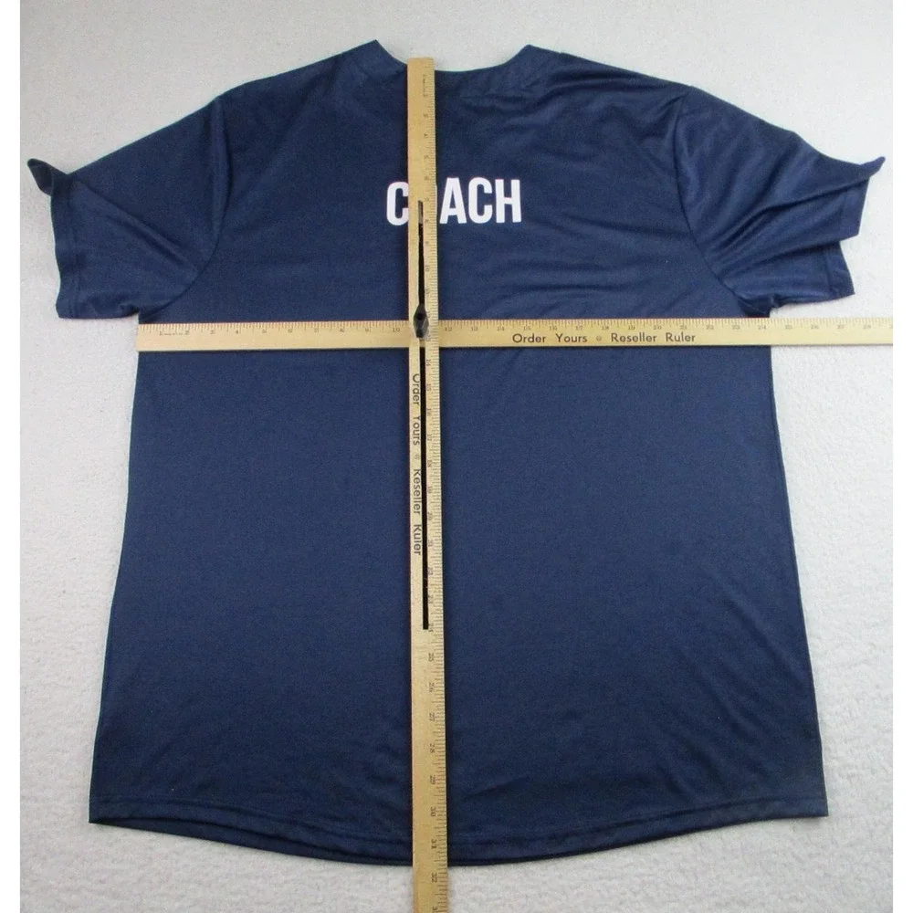 Nike Atlanta Braves Shirt Mens XL‎ Blue MLB Baseball Coach Polyester Lightweight